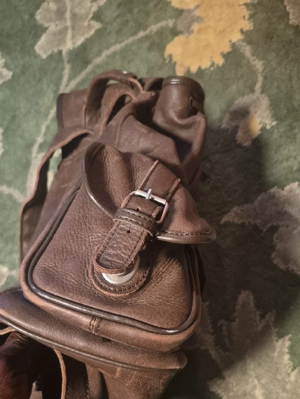 Men's Brown Leather Backpack - Classic Casual Rucksack